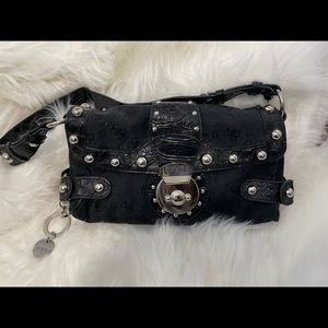 GUESS Black Shoulder Handbag.